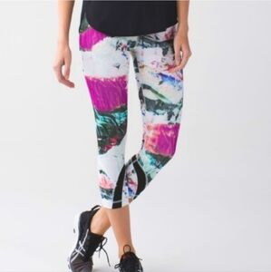 Lululemon Run Inspire Crop ll Full On Luxtreme Crop Leggings Multi Color Sz 4
